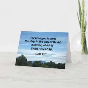 Luke 2:11 For unto you is born this day Thank You Card