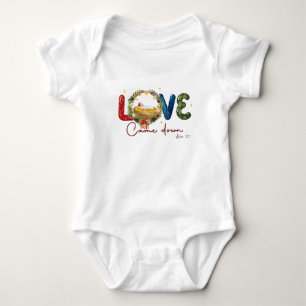 Luke 2:11 Love Came Down Nativity  Baby Bodysuit
