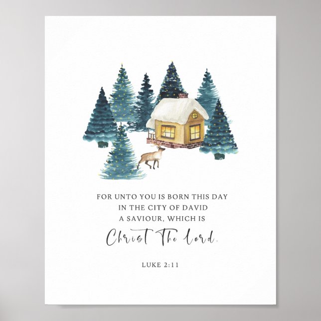 Luke 2:11 Nativity Poster (Front)