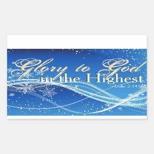 Luke 2:14 "Glory to God in the Highest" Christmas Sticker