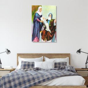 Luke 2:25-35 Simeon Sees God's Salvation canvas Print