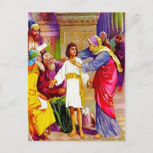 Luke 2:41-50 Jesus in His Father's House postcard