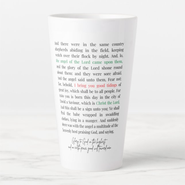 Luke 2:8 - 14 Tall Coffee Mug (Front)