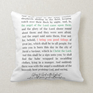 Luke 2:8-14 throw pillow