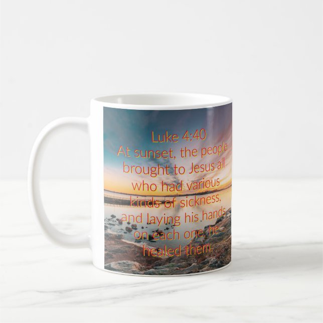 Luke 4:40 Classic Mug (Left)