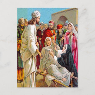 Luke 7:11-17 Jesus Brings a Dead Man to Life postc Postcard