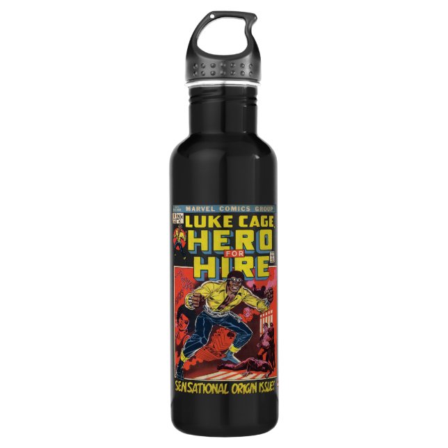 Luke Cage Comic #1 710 Ml Water Bottle (Front)
