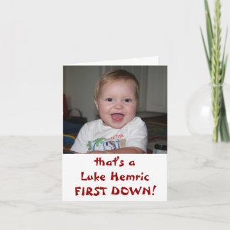 Luke FIRST DOWN! Invitation