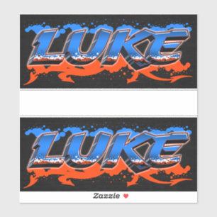 Luke First Name Graffiti Sticker