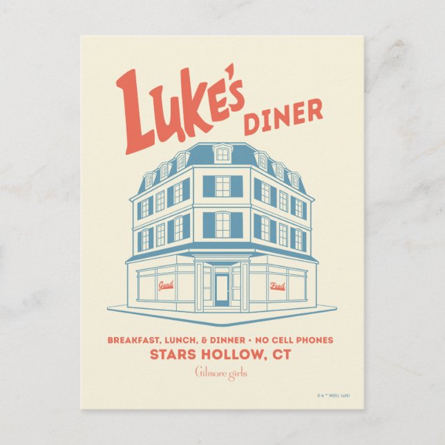 Luke’s Diner Stars Hollow Design Postcard (Front)