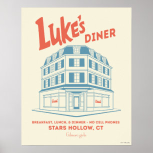 Luke’s Diner Stars Hollow Design Poster