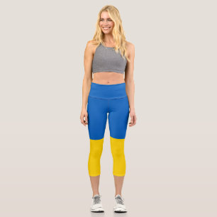 L'Ukraine drapeau capri leggings