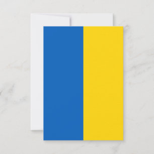 L'Ukraine drapeau Carte de remerciements plat