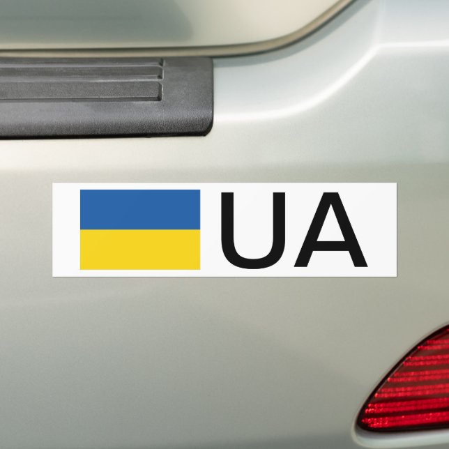L'Ukraine porte un autocollant pare-chocs avec cod (En voiture)