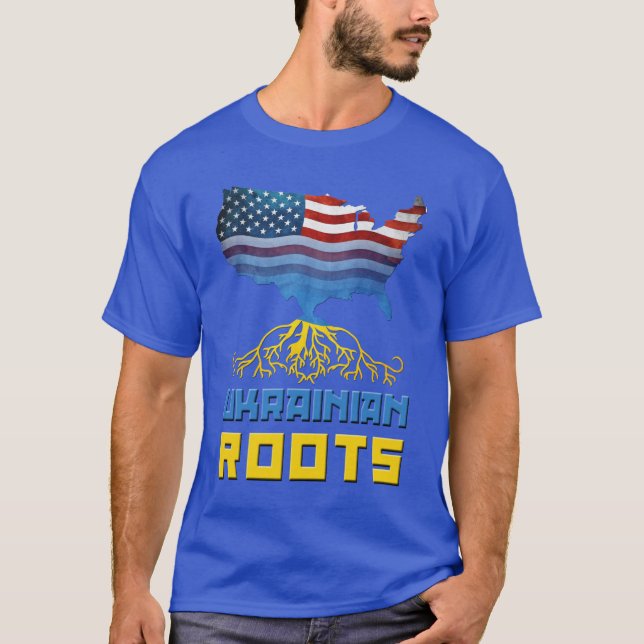 L'Ukrainien américain enracine le T-shirts (Devant)