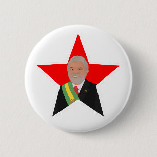 Lula Red Star 2 Inch Round Button