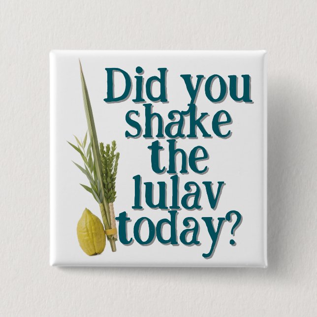  Lulav 2 Inch Square Button (Front)