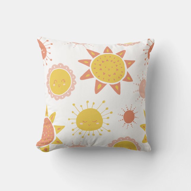 Lullaby: Sunny Day Throw Pillow (Front)