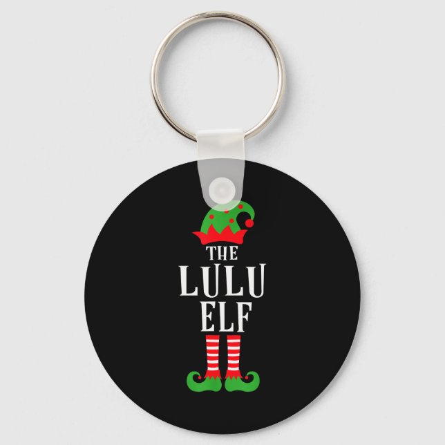 Lulu Elf Family Matching Group Christmas Gift Funn Keychain (Front)