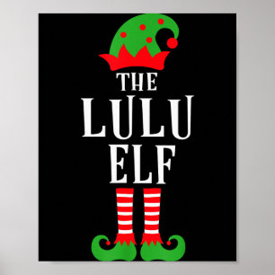 Lulu Elf Family Matching Group Christmas Gift Funn Poster