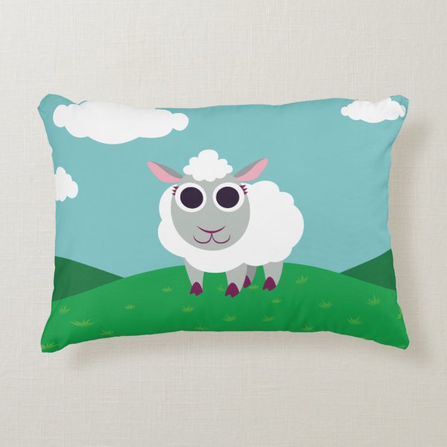 Lulu the Sheep Accent Pillow (Front)