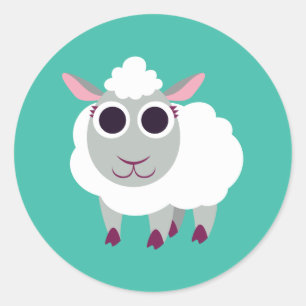 Lulu the Sheep Classic Round Sticker
