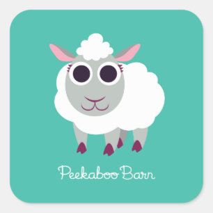 Lulu the Sheep Square Sticker