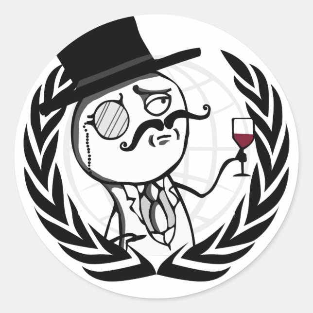 Lulzsec Reborn Classic Round Sticker (Front)