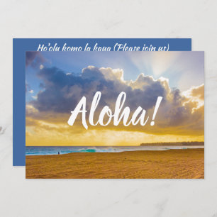 Lumahai Beach, Kauai, Hawaii Invitation