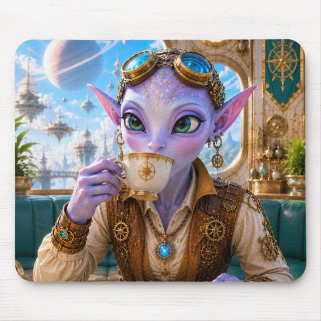 Luma's Morning Coffee Mousepad (Front)