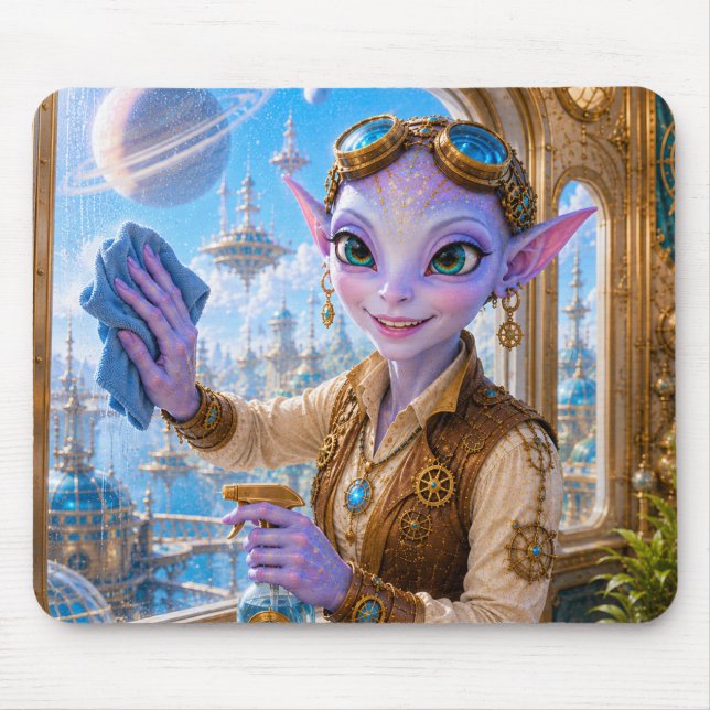 Luma's Sparkling Windows Mousepad (Front)