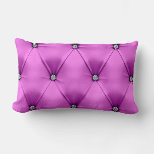Lumbar Diamond Truffled Reversible Throw Pillow