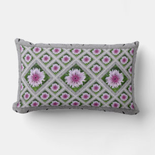 Lumbar Lance oreiller avec rose et violet Nigella