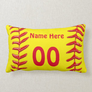 Lumbar Personalized Softball Throw Pillows