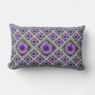 Lumbar Throw Pillow with African Daisies