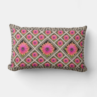Lumbar Throw Pillow with Brilliant Gazanias