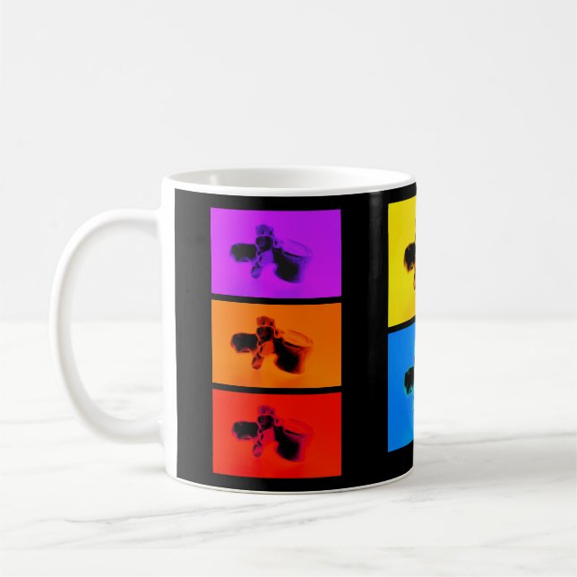 Lumbar Vertebrae Funk Coffee Mug 2. Fun Coffee Cup (Left)