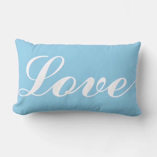 Lumber Cushion - Love (Light Blue) (Front)