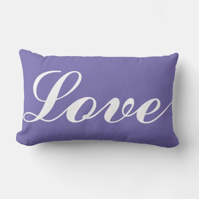Lumber Cushion - Love (Periwinkle) (Front)