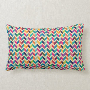 Lumber Cushion - Multi Coloured Zigzag