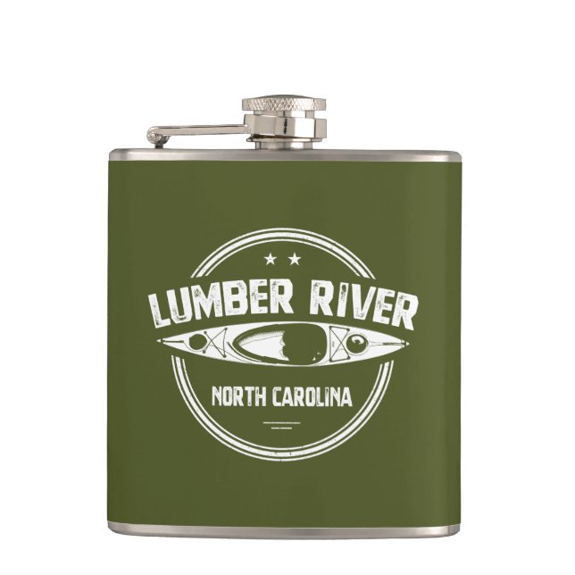 Lumber River, North Carolina Hip Flask (Front)