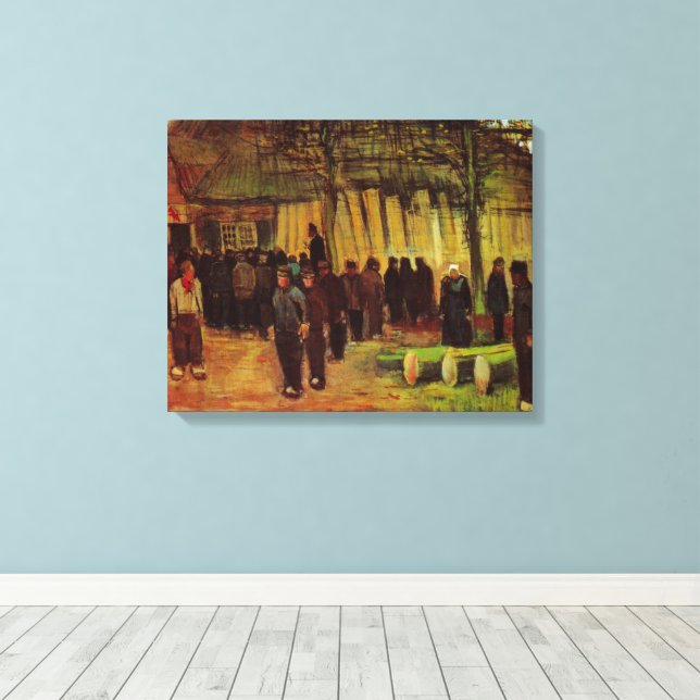 Lumber Sale by Vincent van Gogh Canvas Print (Insitu(Wood Floor))