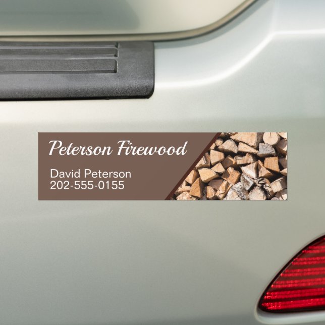 Lumber Timber Yard Firewood Business Bumper Sticker (On Car)