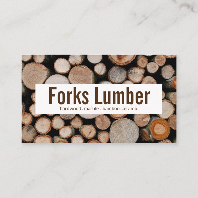 Lumber Wood Company Business Card (Front)