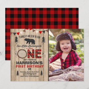 Lumberjack Anniversaire Invitation Lumberjack Part