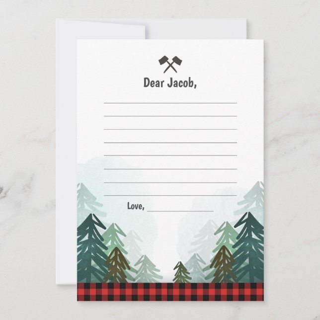 Lumberjack Anniversaire Livre d'or Cartes Heure Ca (Devant)