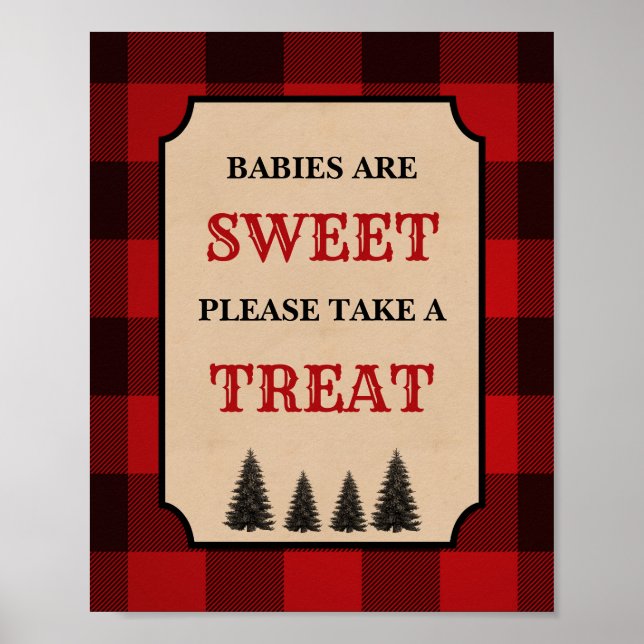 Lumberjack Babies Are Sweet Dessert Sign (Front)