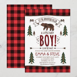 Lumberjack Baby Shower Invitation Lumberjack Party