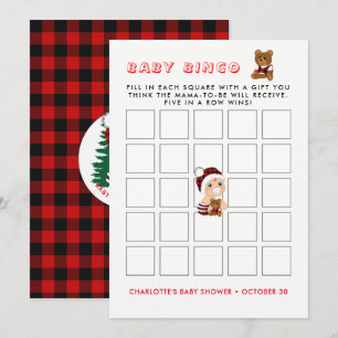 Lumberjack Baby shower mignon Bingo Cartes Bingo B