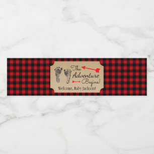 Lumberjack Baby Shower Water Bottle Labels